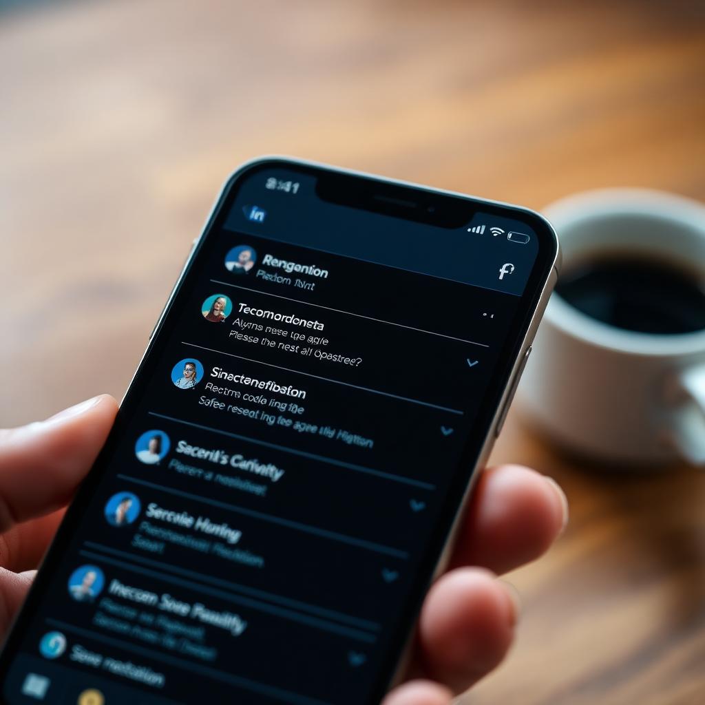 A phone showing a direct message inbox.
